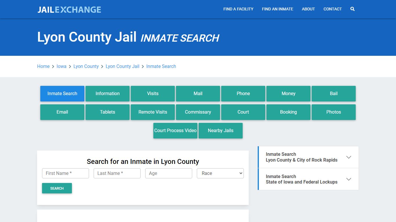 Lyon County Jail, IA Inmate Search: Roster & Mugshots - Jail Exchange